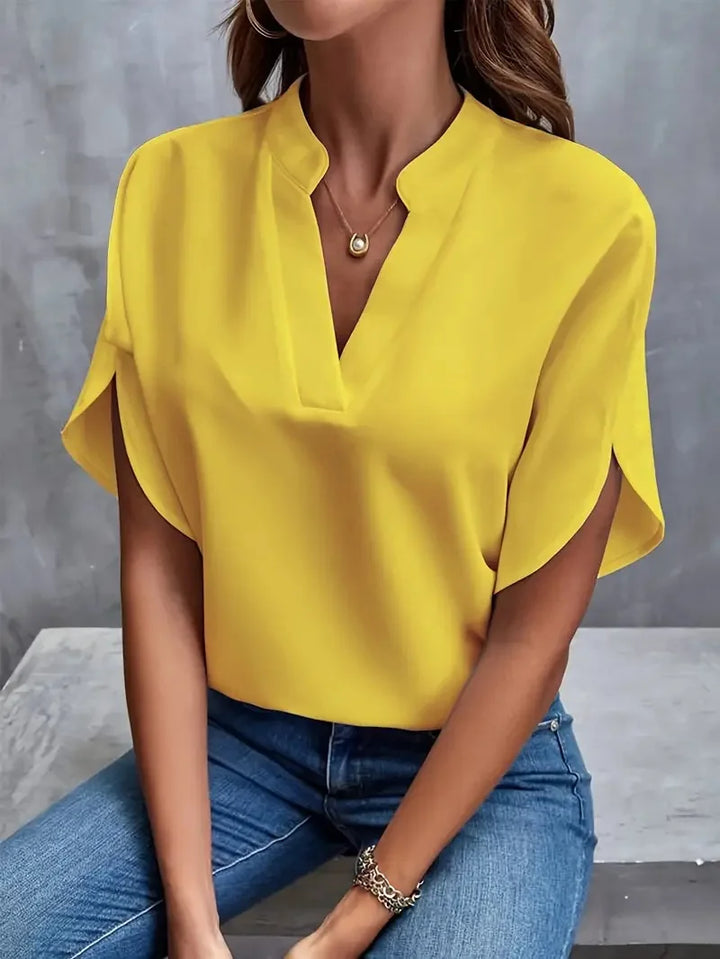 Lyana | Soft and Elegant V-Neck Blouse