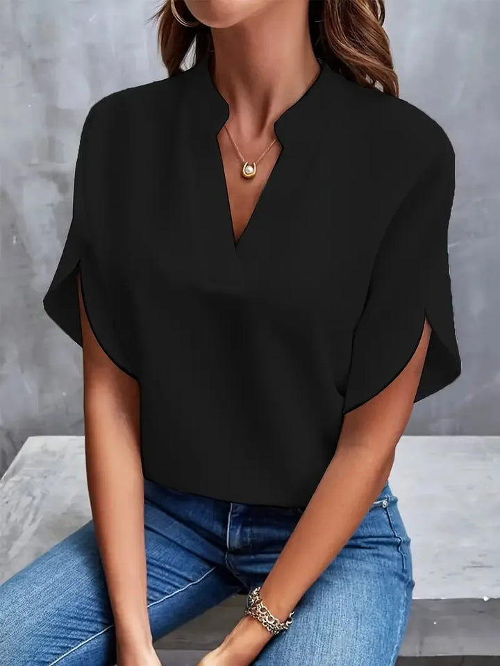 Lyana | Soft and Elegant V-Neck Blouse