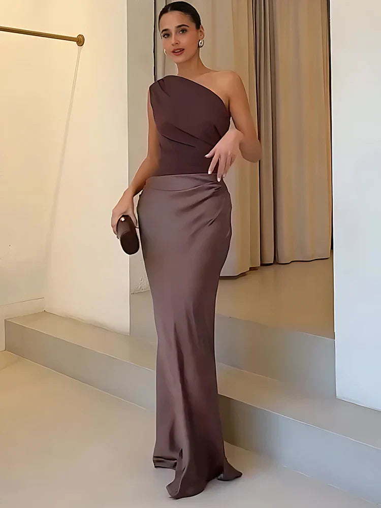 SOPHIA | ONE-SHOULDER MAXI DRESS