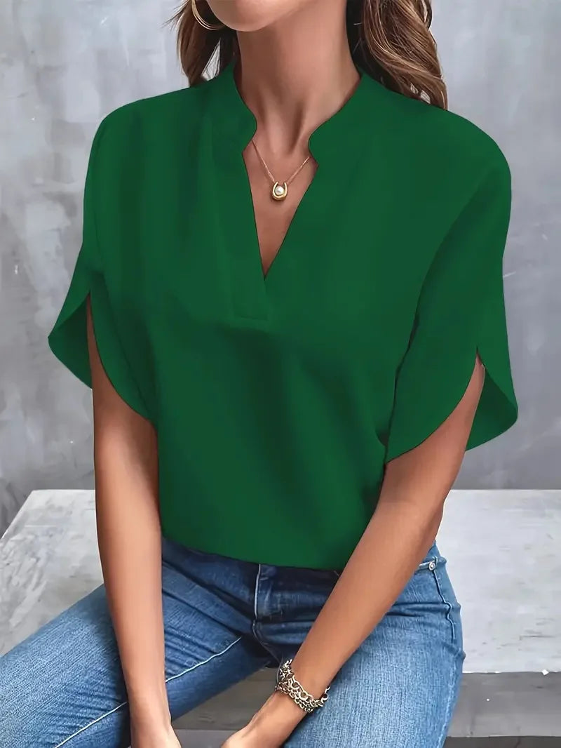 Lyana | Soft and Elegant V-Neck Blouse