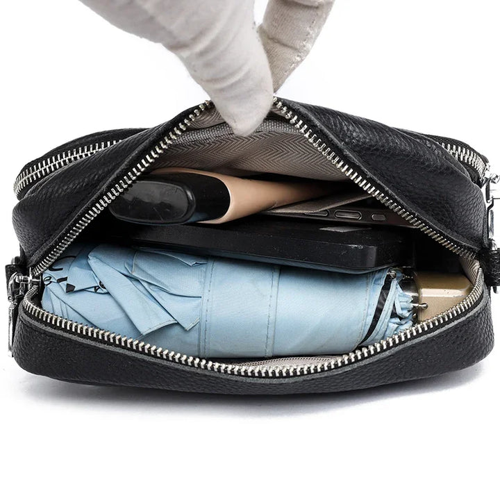 Talia | Refined Leather Shoulder Bag