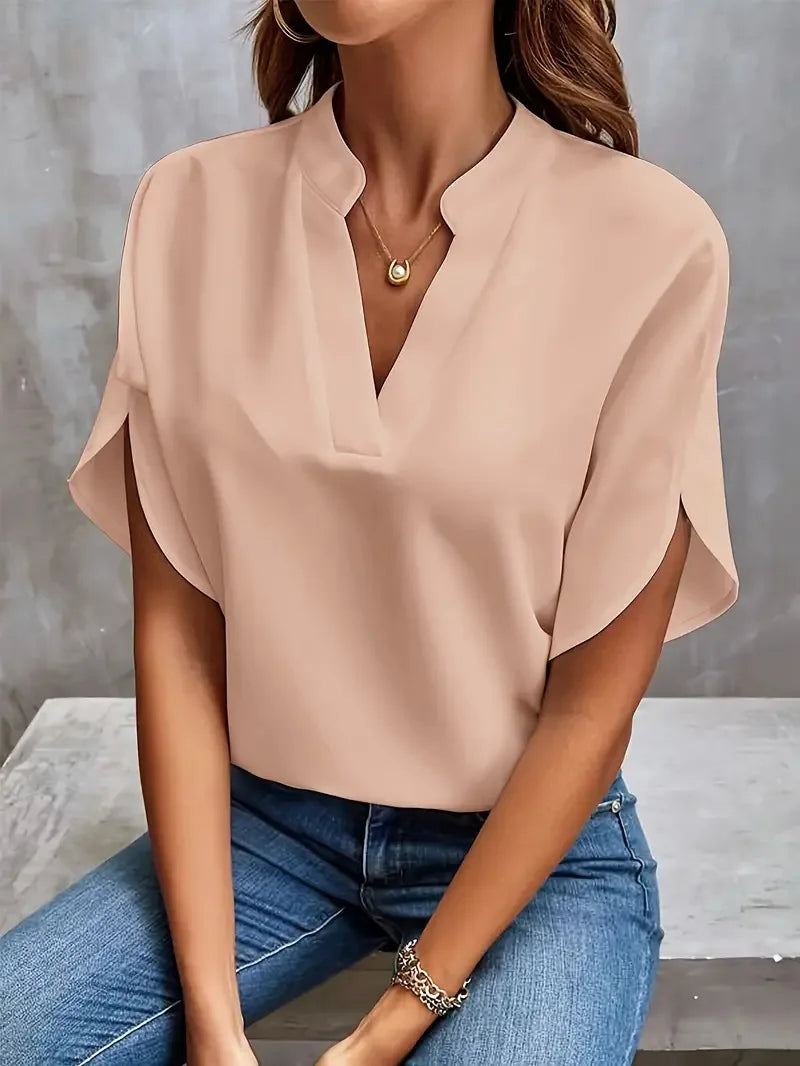 Lyana | Soft and Elegant V-Neck Blouse