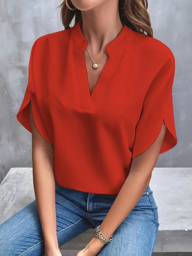Lyana | Soft and Elegant V-Neck Blouse